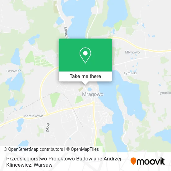 Карта Przedsiebiorstwo Projektowo Budowlane Andrzej Klincewicz