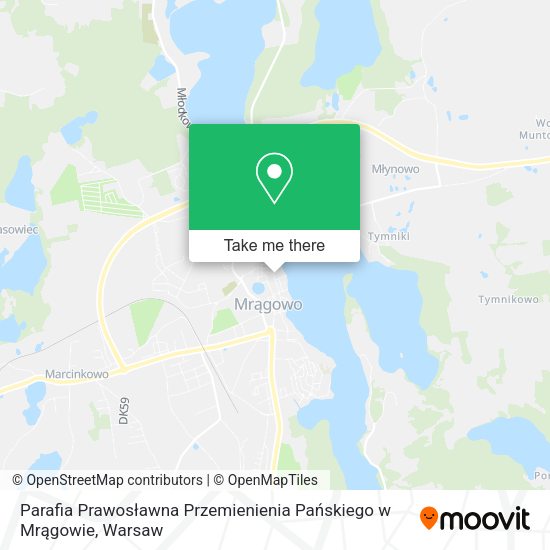 Parafia Prawosławna Przemienienia Pańskiego w Mrągowie map