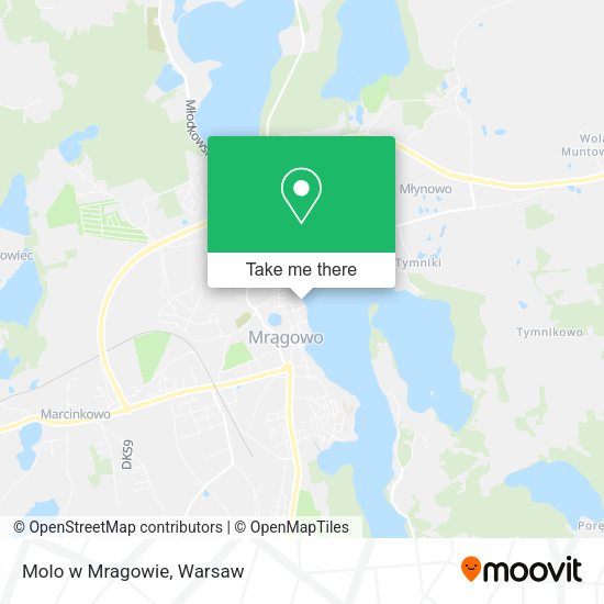 Molo w Mragowie map