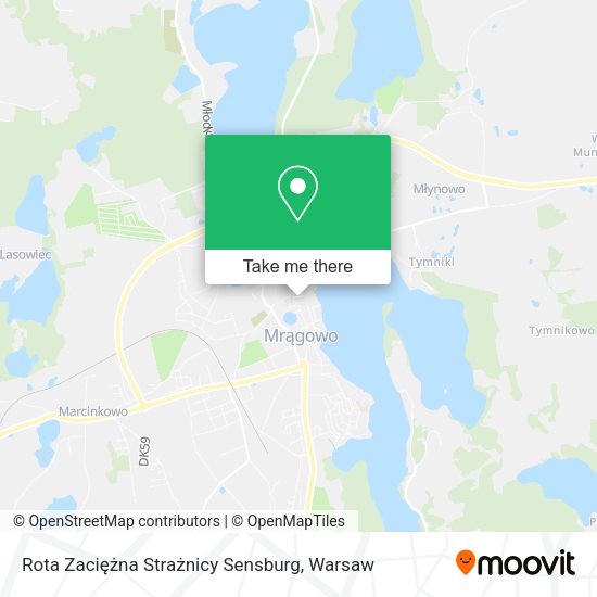 Rota Zaciężna Strażnicy Sensburg map