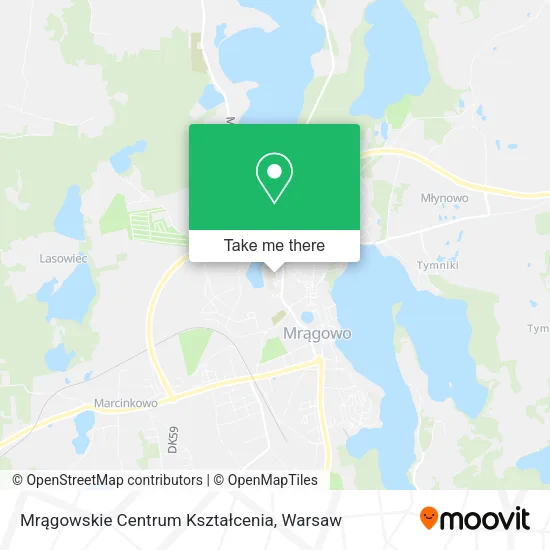 Карта Mrągowskie Centrum Kształcenia