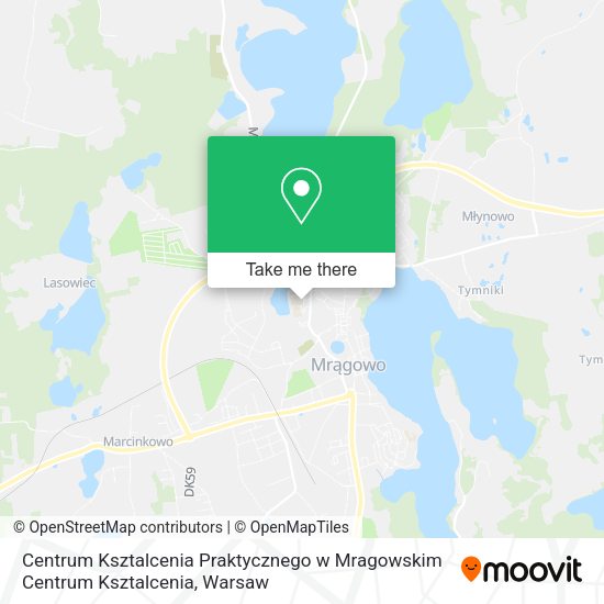 Centrum Ksztalcenia Praktycznego w Mragowskim Centrum Ksztalcenia map