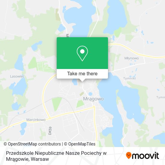 Przedszkole Niepubliczne Nasze Pociechy w Mrągowie map