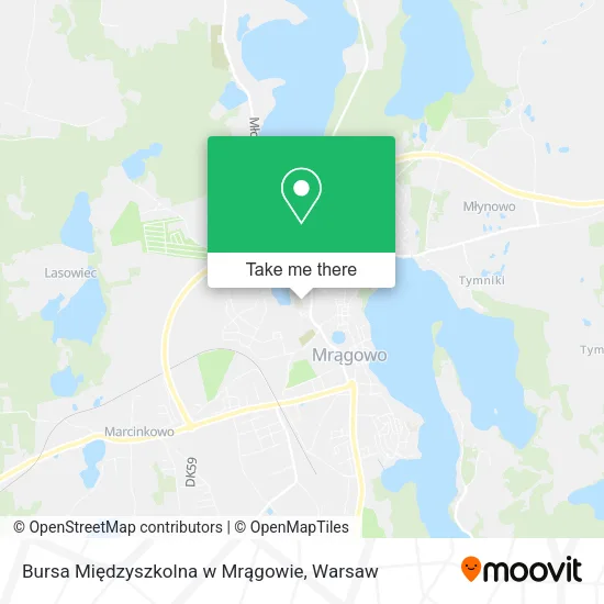 Карта Bursa Międzyszkolna w Mrągowie