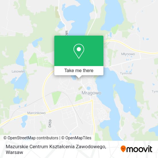 Mazurskie Centrum Kształcenia Zawodowego map