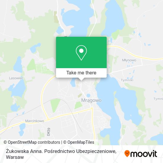 Żukowska Anna. Pośrednictwo Ubezpieczeniowe map