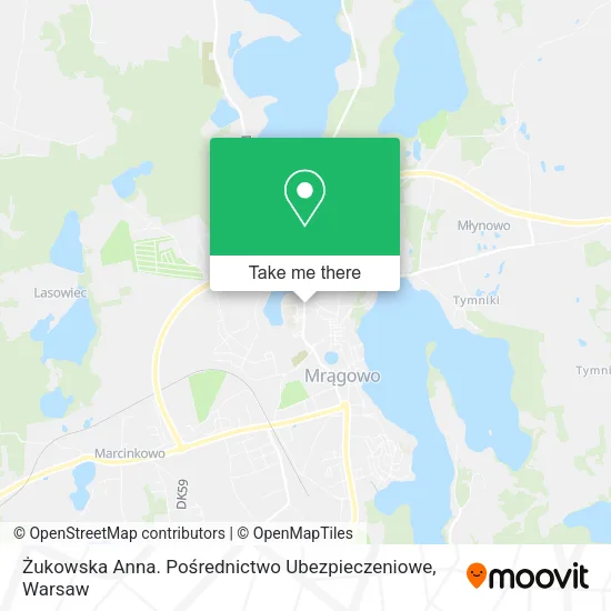 Карта Żukowska Anna. Pośrednictwo Ubezpieczeniowe