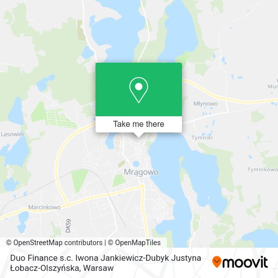 Duo Finance s.c. Iwona Jankiewicz-Dubyk Justyna Łobacz-Olszyńska map