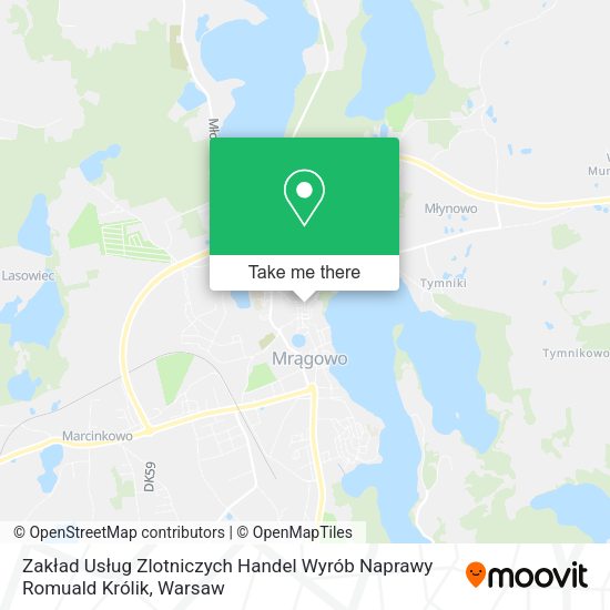 Zakład Usług Zlotniczych Handel Wyrób Naprawy Romuald Królik map