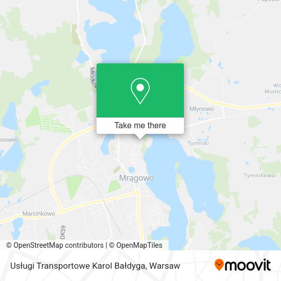 Usługi Transportowe Karol Bałdyga map