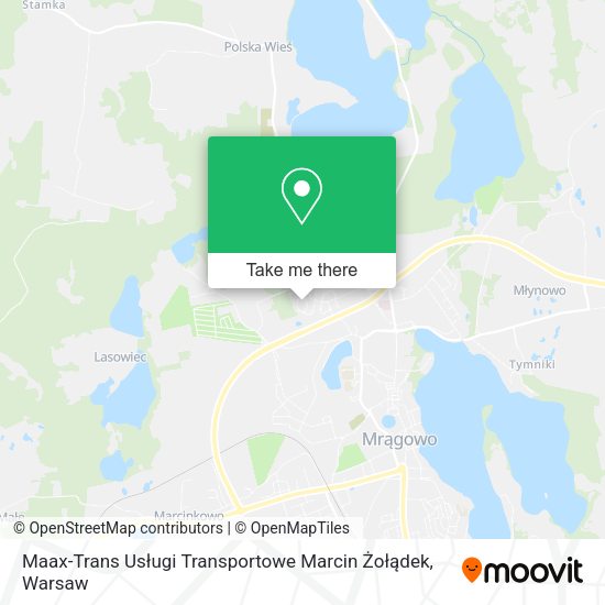 Карта Maax-Trans Usługi Transportowe Marcin Żołądek