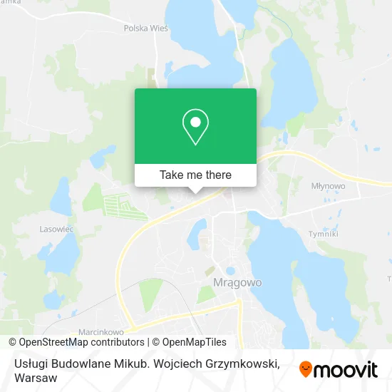 Карта Usługi Budowlane Mikub. Wojciech Grzymkowski