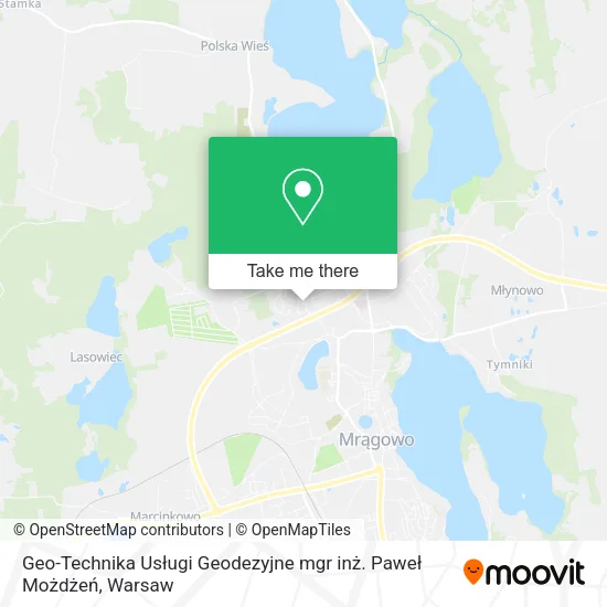 Карта Geo-Technika Usługi Geodezyjne mgr inż. Paweł Możdżeń