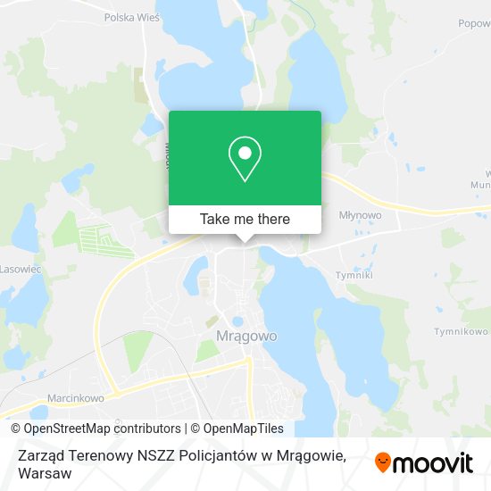 Zarząd Terenowy NSZZ Policjantów w Mrągowie map