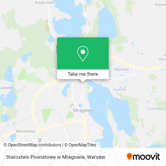 Starostwo Powiatowe w Mragowie map