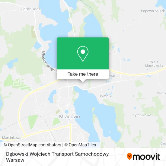 Карта Dębowski Wojciech Transport Samochodowy