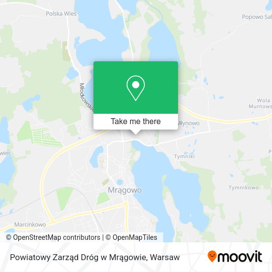 Powiatowy Zarząd Dróg w Mrągowie map