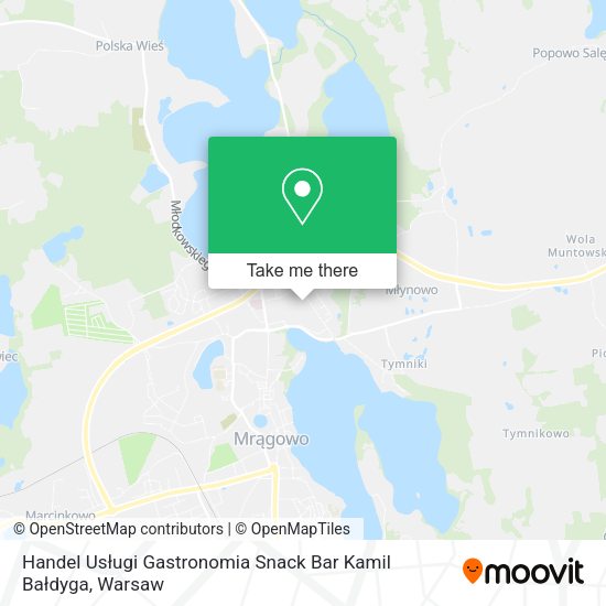 Handel Usługi Gastronomia Snack Bar Kamil Bałdyga map