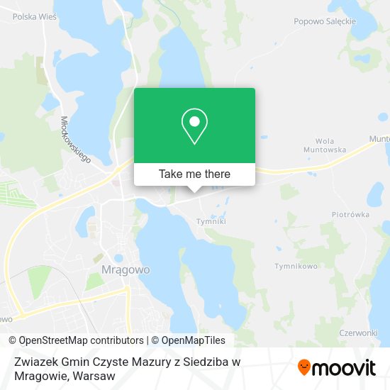 Zwiazek Gmin Czyste Mazury z Siedziba w Mragowie map