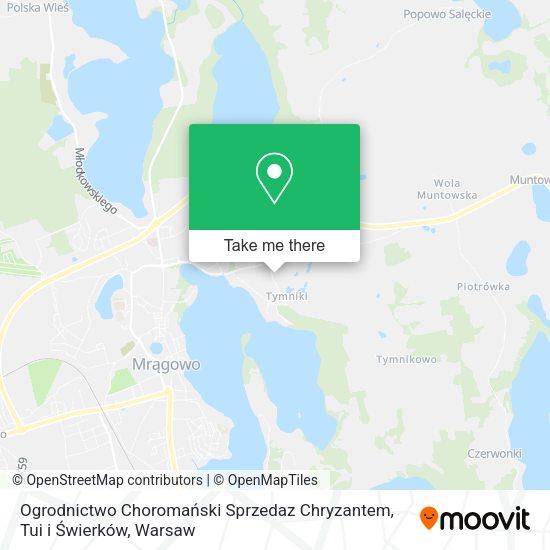 Ogrodnictwo Choromański Sprzedaz Chryzantem, Tui i Świerków map