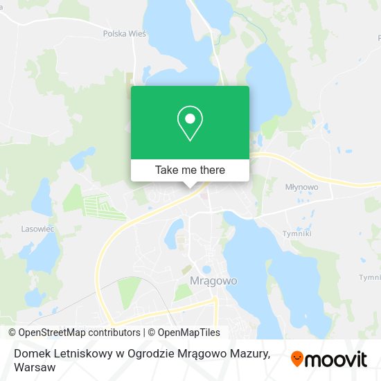 Domek Letniskowy w Ogrodzie Mrągowo Mazury map