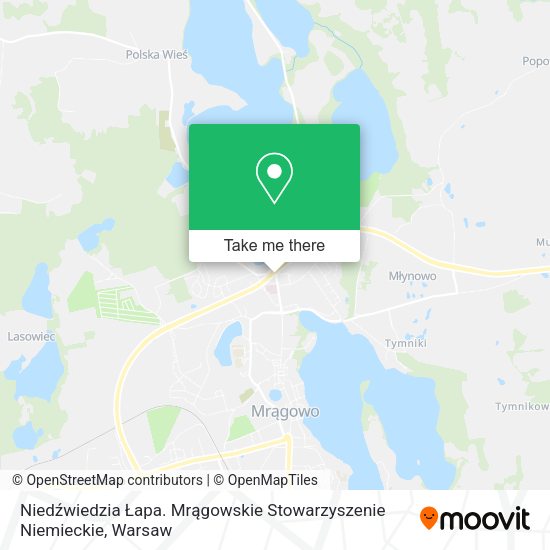 Niedźwiedzia Łapa. Mrągowskie Stowarzyszenie Niemieckie map