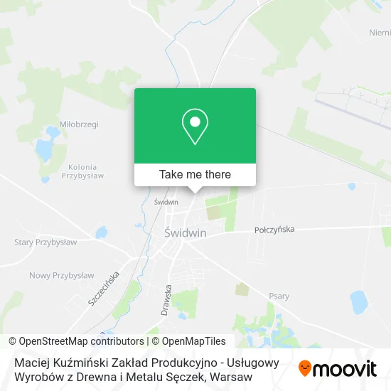 Maciej Kuźmiński Zakład Produkcyjno - Usługowy Wyrobów z Drewna i Metalu Sęczek map