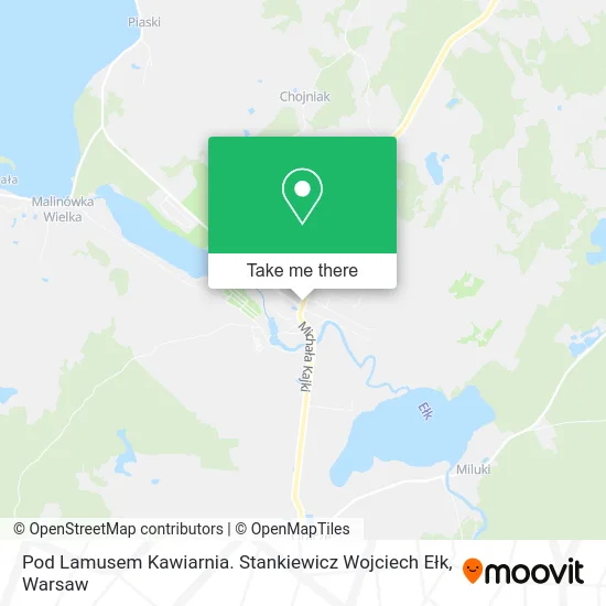Карта Pod Lamusem Kawiarnia. Stankiewicz Wojciech Ełk