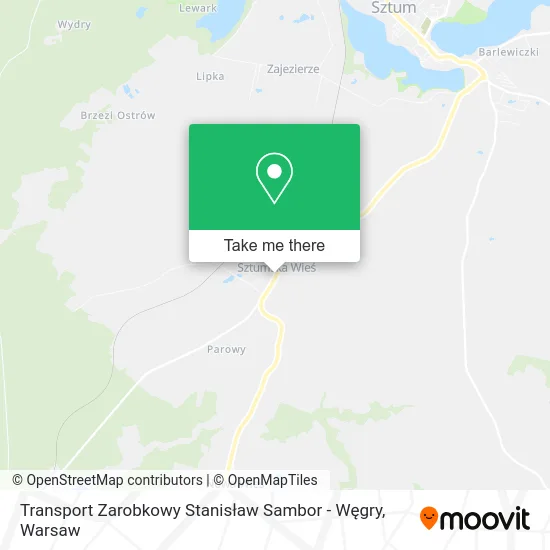Карта Transport Zarobkowy Stanisław Sambor - Węgry