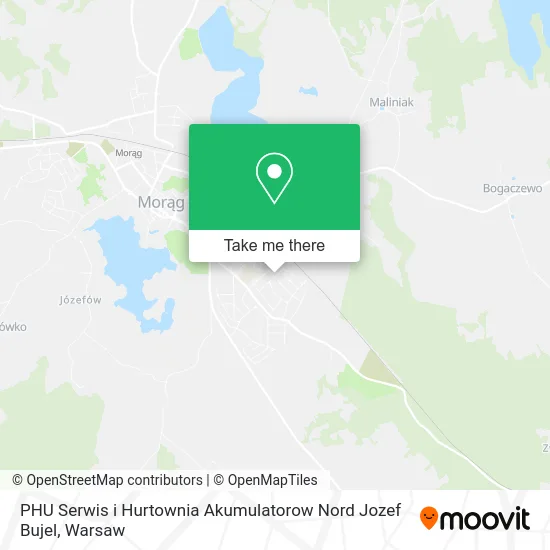 Карта PHU Serwis i Hurtownia Akumulatorow Nord Jozef Bujel
