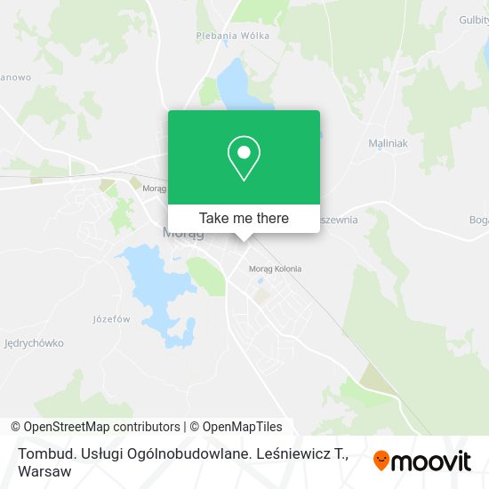 Tombud. Usługi Ogólnobudowlane. Leśniewicz T. map