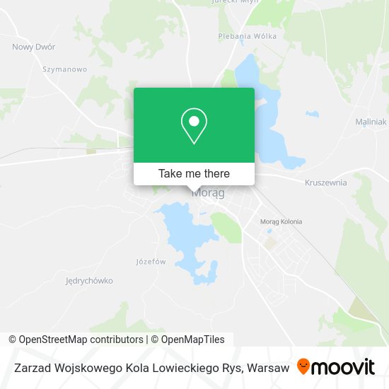 Zarzad Wojskowego Kola Lowieckiego Rys map