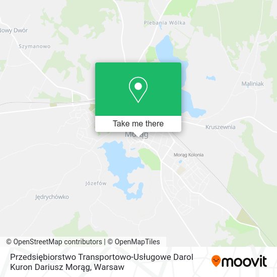 Przedsiębiorstwo Transportowo-Usługowe Darol Kuron Dariusz Morąg map