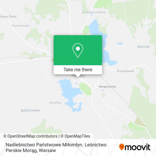 Nadleśnictwo Państwowe Miłomłyn. Leśnictwo Perskie Morąg map