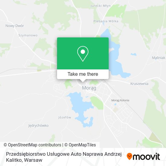 Przedsiębiorstwo Usługowe Auto Naprawa Andrzej Kalitko map