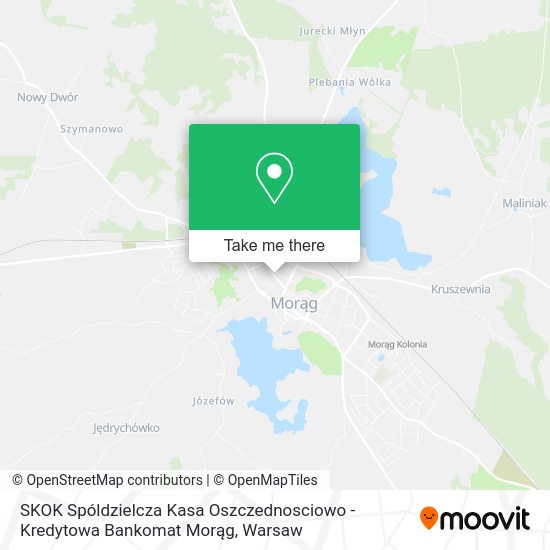 SKOK Spóldzielcza Kasa Oszczednosciowo - Kredytowa Bankomat Morąg map