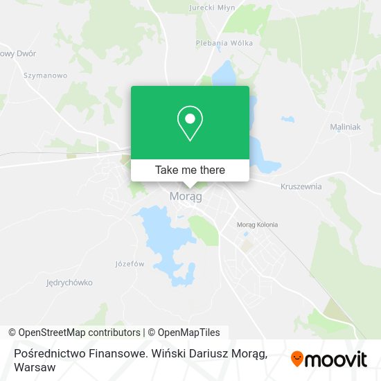 Pośrednictwo Finansowe. Wiński Dariusz Morąg map