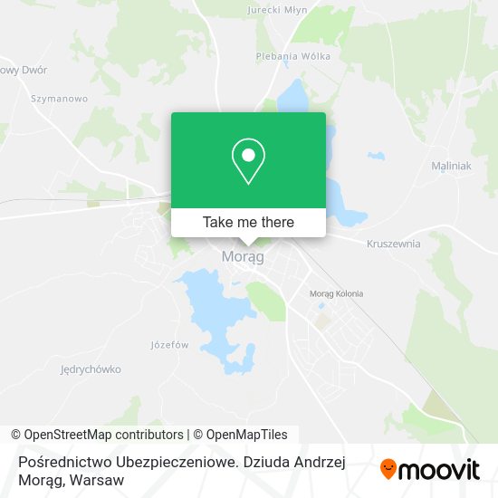 Pośrednictwo Ubezpieczeniowe. Dziuda Andrzej Morąg map