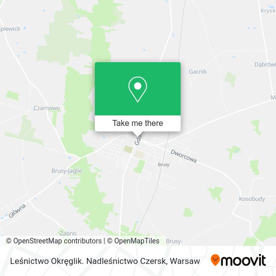 Leśnictwo Okręglik. Nadleśnictwo Czersk map