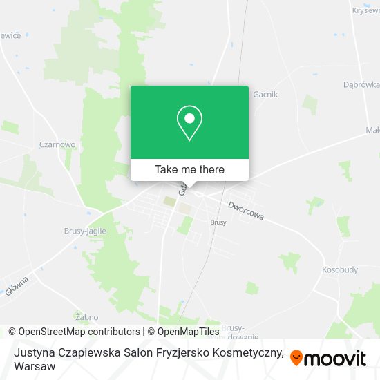 Карта Justyna Czapiewska Salon Fryzjersko Kosmetyczny