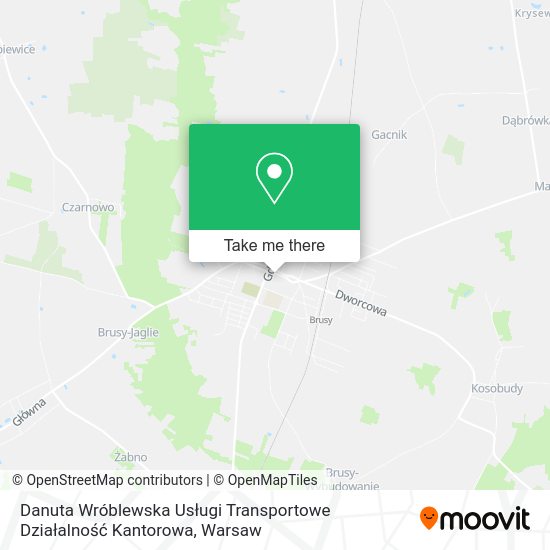 Danuta Wróblewska Usługi Transportowe Działalność Kantorowa map