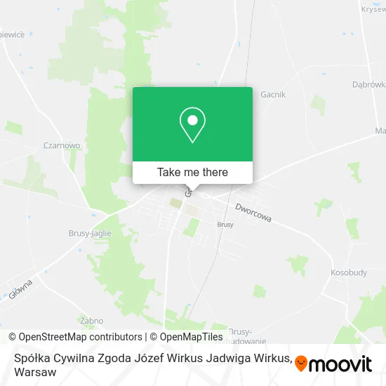 Карта Spółka Cywilna Zgoda Józef Wirkus Jadwiga Wirkus
