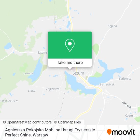 Agnieszka Pokojska Mobilne Usługi Fryzjerskie Perfect Shine map