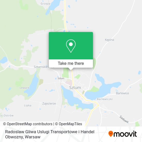 Radoslaw Gliwa Uslugi Transportowe i Handel Obwozny map