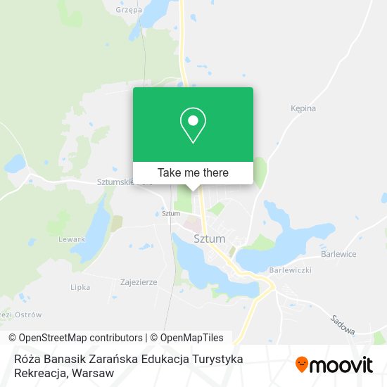 Róża Banasik Zarańska Edukacja Turystyka Rekreacja map