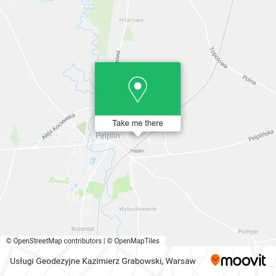Карта Usługi Geodezyjne Kazimierz Grabowski