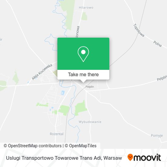 Карта Uslugi Transportowo Towarowe Trans Adi