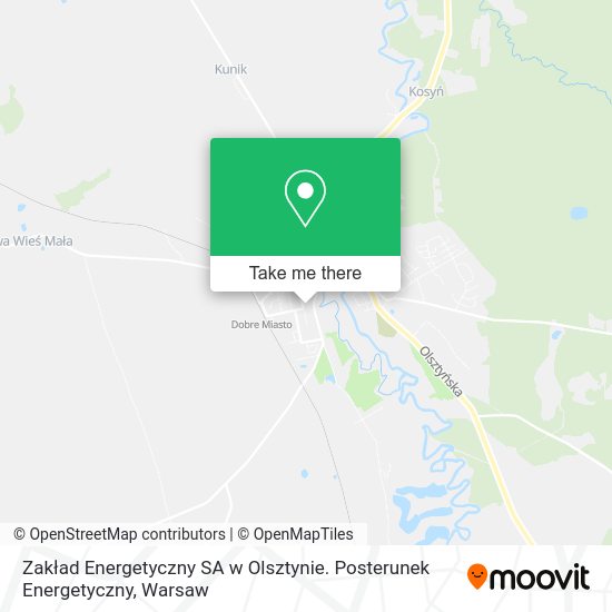 Zakład Energetyczny SA w Olsztynie. Posterunek Energetyczny map