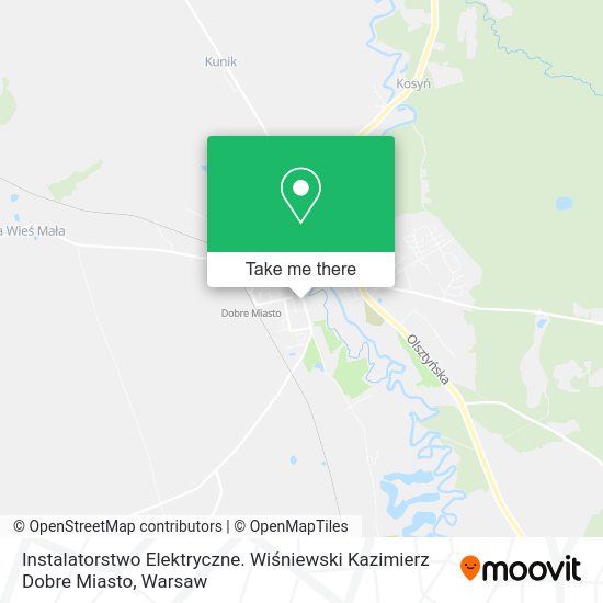 Instalatorstwo Elektryczne. Wiśniewski Kazimierz Dobre Miasto map