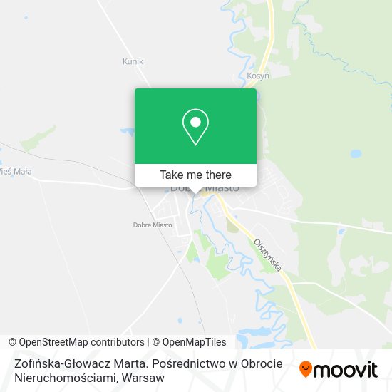 Zofińska-Głowacz Marta. Pośrednictwo w Obrocie Nieruchomościami map